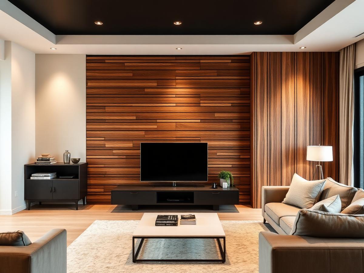 Projeto: Painel de TV ripado com rack suspenso